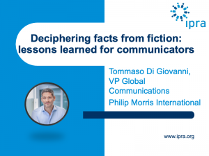 Invitation to an IPRA webinar on Deciphering facts from fiction: lessons learned for communicators: 14 April 2022